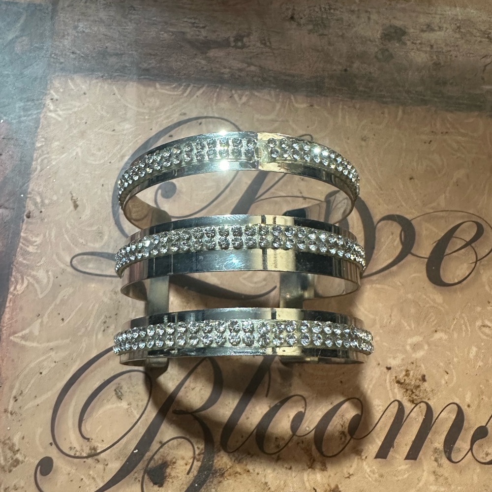 Silver plated diamond bracelet used
